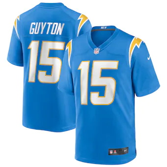 mens nike jalen guyton powder blue los angeles chargers gam